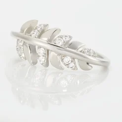 Bague Jade Argent Blanc Oxyde De Zirconium-Histoire d'Or Clearance