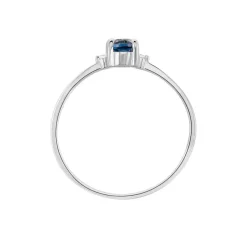 Bague Janah Or Blanc Topaze Et Oxyde De Zirconium-Histoire d'Or Hot