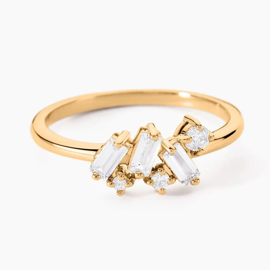 Bague Jardins D'hiver Plaqué Or Jaune Oxyde De Zirconium-Histoire d'Or Hot