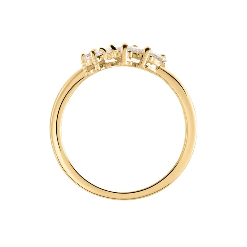 Bague Jardins D'hiver Plaqué Or Jaune Oxyde De Zirconium-Histoire d'Or Hot