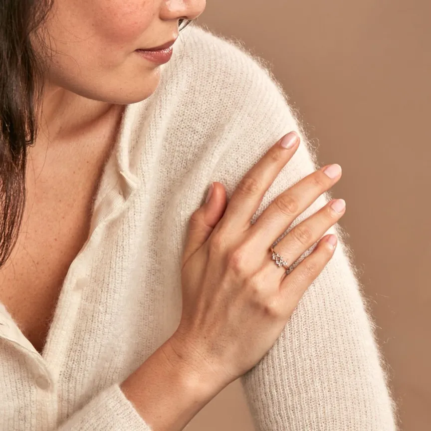 Bague Jardins D'hiver Plaqué Or Jaune Oxyde De Zirconium-Histoire d'Or Hot