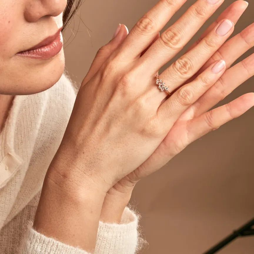 Bague Jardins D'hiver Plaqué Or Jaune Oxyde De Zirconium-Histoire d'Or Hot