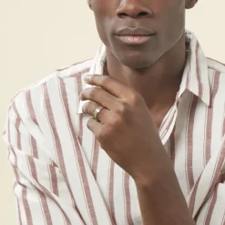 Bague John Acier Bicolore Plaque Or Jaune-Histoire d'Or Outlet