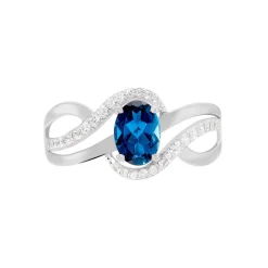 Bague Josyne Or Blanc Topaze Et Oxyde De Zirconium-Histoire d'Or Discount