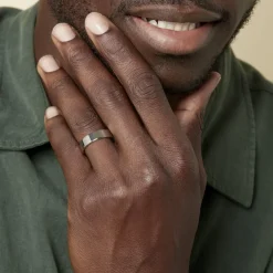 Bague Ahou Acier Blanc Diamant-JOURDAN Outlet