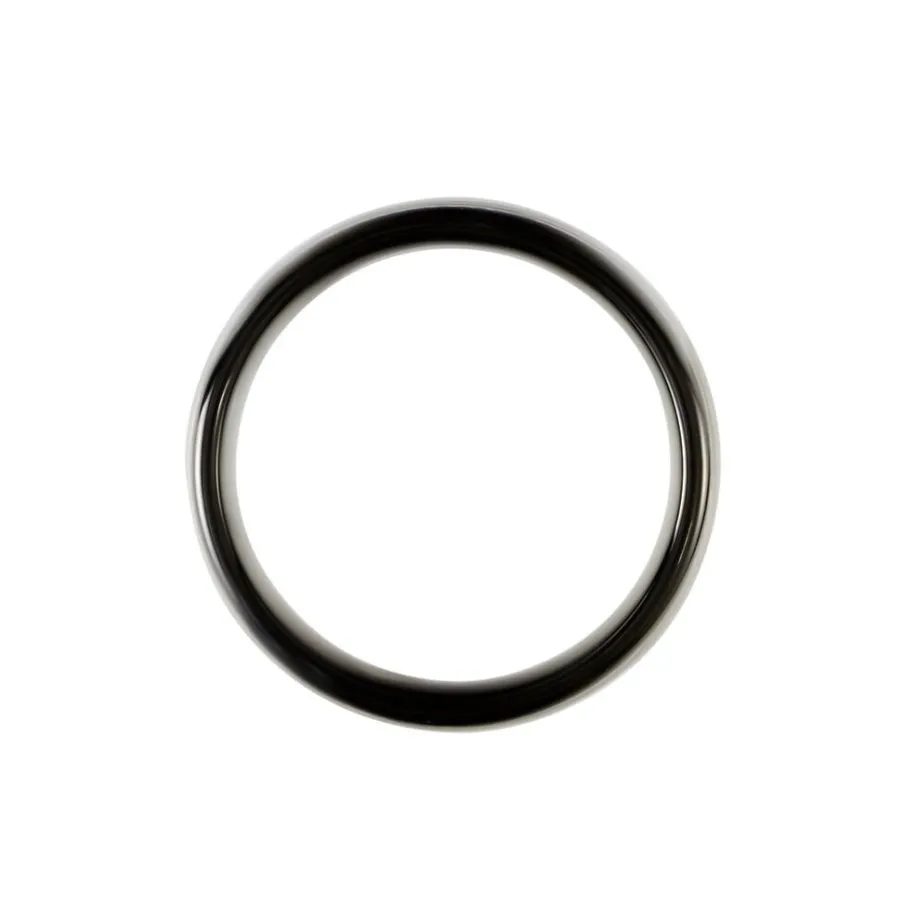 JOURDAN Bague Homme Liorin Acier Bicolore Noir Et Blanc Tungstene