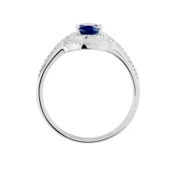 Bague Justine Or Blanc Saphir Et Diamant-Histoire d'Or New