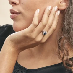 Bague Justine Or Blanc Saphir Et Diamant-Histoire d'Or New