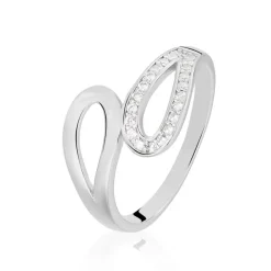 Bague Kali Argent Blanc Oxyde De Zirconium-Histoire d'Or Clearance