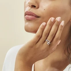 Bague Kali Argent Blanc Oxyde De Zirconium-Histoire d'Or Clearance