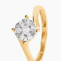 Bague Kenaniah Or Jaune Diamant Synthétique-Histoire d'Or Hot