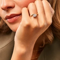 Bague Kenaniah Or Jaune Diamant Synthétique-Histoire d'Or Hot