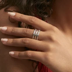 Bague Kirsten Argent Blanc Oxyde De Zirconium-Histoire d'Or Clearance