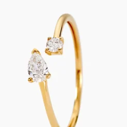 Bague Kirstin Or Jaune Diamant Synthétique-Histoire d'Or New
