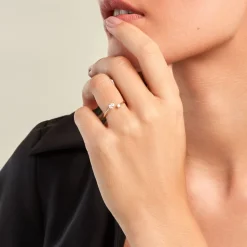 Bague Kirstin Or Jaune Diamant Synthétique-Histoire d'Or New