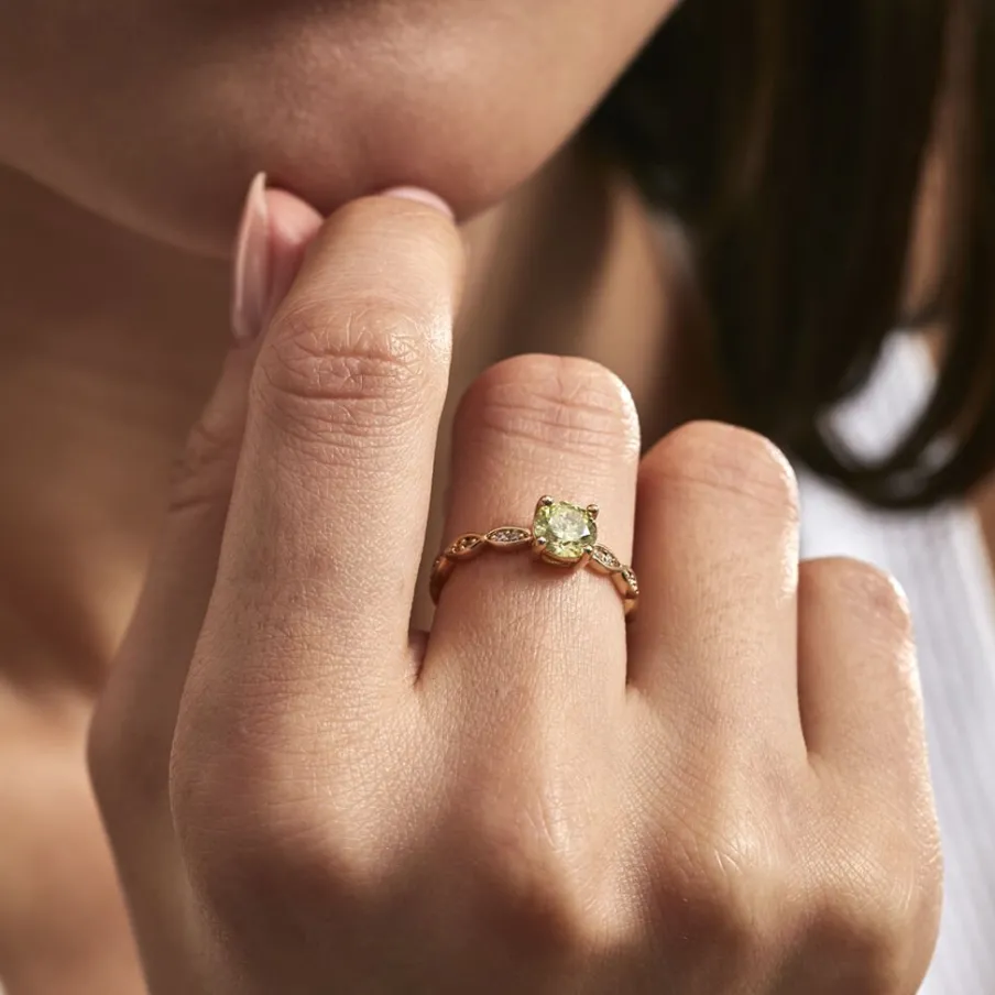 Histoire d'Or Bague Kurt Plaqué Or Jaune Oxyde De Zirconium