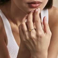 Bague Kurt Plaqué Or Jaune Oxyde De Zirconium-Histoire d'Or Sale