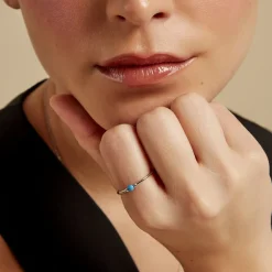 Bague Laelle Argent Blanc Turquoise-Histoire d'Or Sale