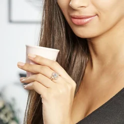 Bague Fleur Argent Blanc Oxyde De Zirconium-LAETIZIA Sale