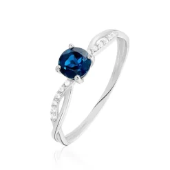 Bague Lalia Or Blanc Topaze Et Oxyde De Zirconium-Histoire d'Or New