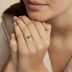 Bague Lalia Or Blanc Topaze Et Oxyde De Zirconium-Histoire d'Or New