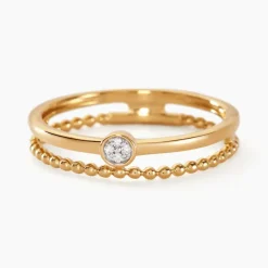 Bague Lazzaro Or Jaune Diamant-Histoire d'Or Hot