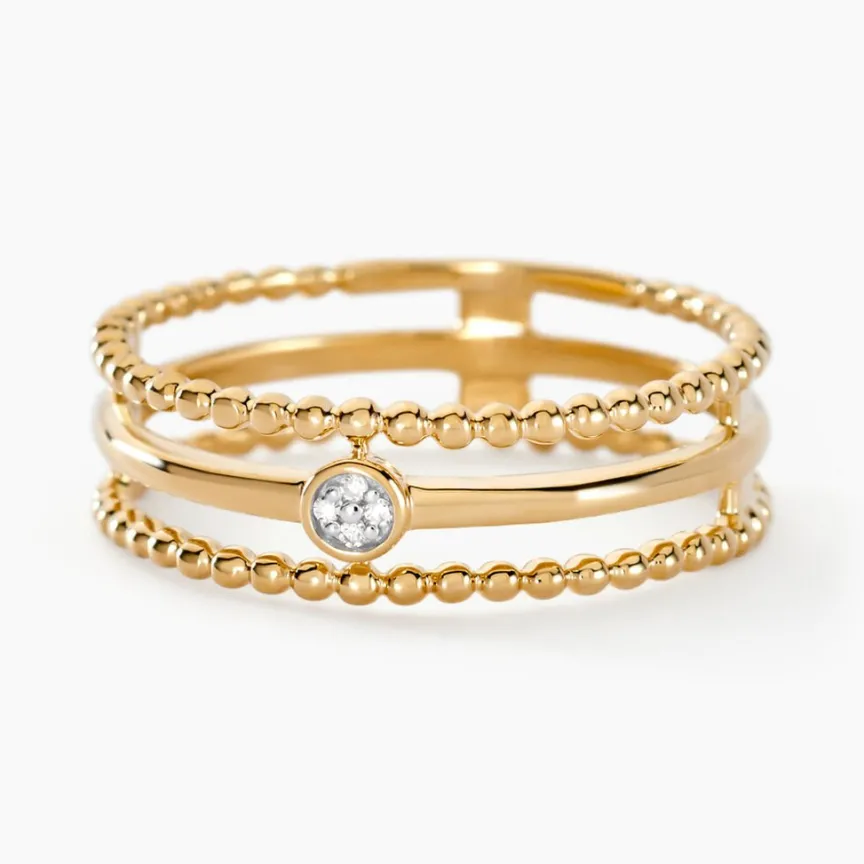 Bague Lazzaro Or Jaune Diamant-Histoire d'Or