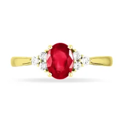 Bague Lea Or Jaune Rubis Et Diamant-Histoire d'Or Outlet