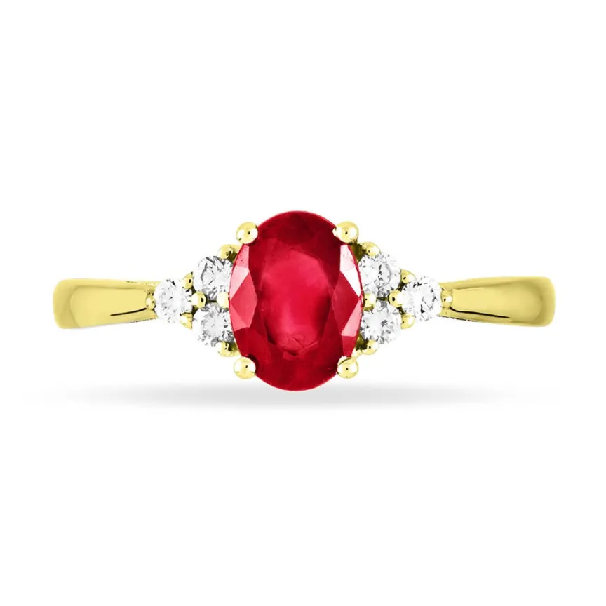 Bague Lea Or Jaune Rubis Et Diamant-Histoire d'Or Outlet
