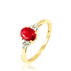 Bague Lea Or Jaune Rubis Et Diamant-Histoire d'Or Outlet