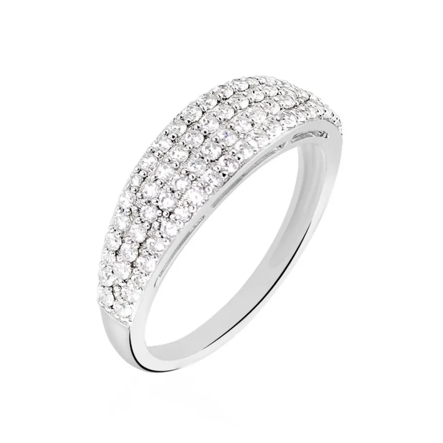 Bague Leanne Argent Blanc Oxyde De Zirconium-Histoire d'Or Online