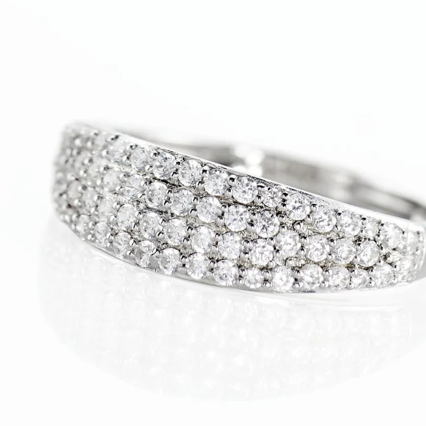 Bague Leanne Argent Blanc Oxyde De Zirconium-Histoire d'Or Online