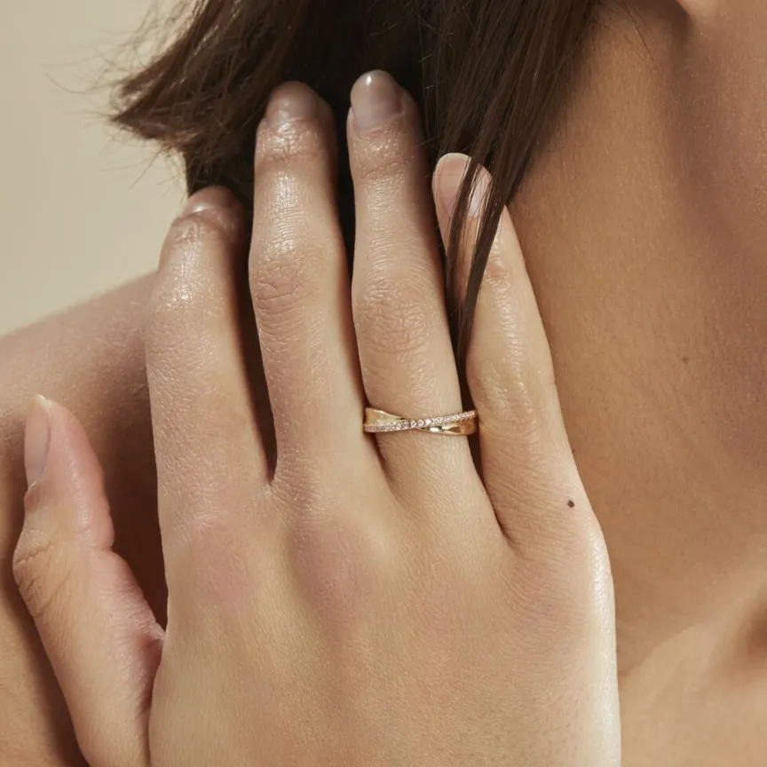 Bague Lia Plaqué Or Jaune Oxyde De Zirconium-Histoire d'Or Hot