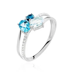 Bague Lilia Or Blanc Topaze-Histoire d'Or Outlet