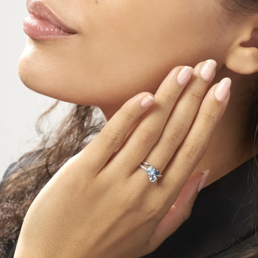 Bague Lilia Or Blanc Topaze-Histoire d'Or Outlet