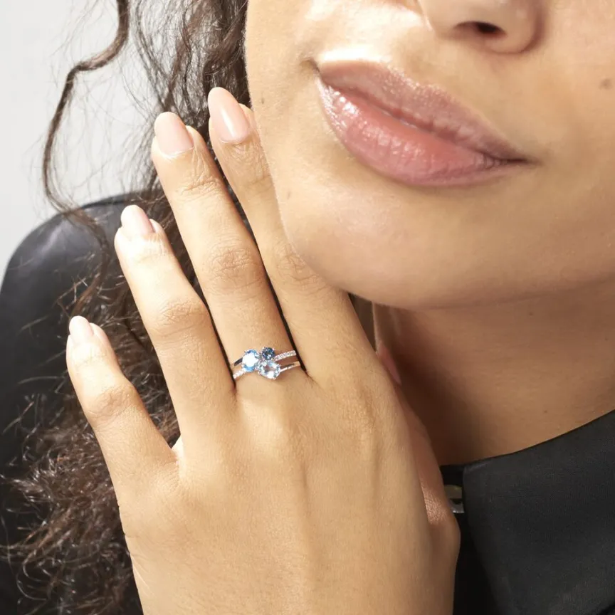 Bague Lilia Or Blanc Topaze-Histoire d'Or Outlet