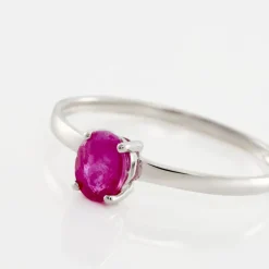 Bague Lily Or Blanc Rubis-Histoire d'Or Sale