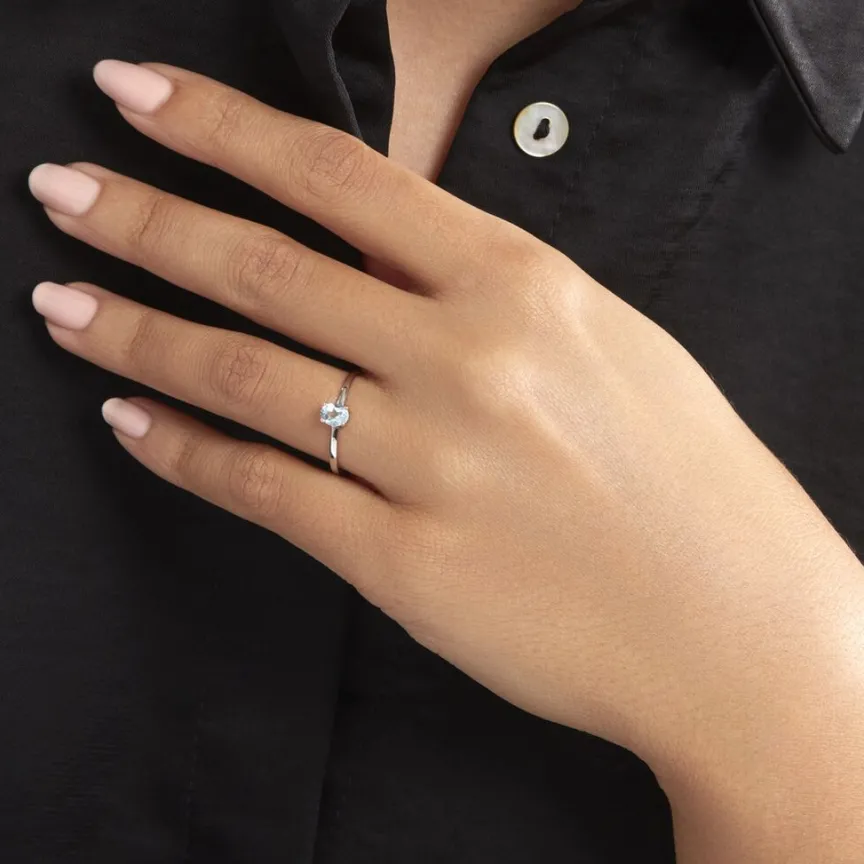 Bague Lily Or Blanc Topaze-Histoire d'Or Discount