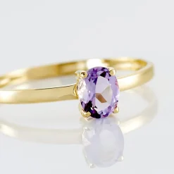 Bague Lily Or Jaune Amethyste-Histoire d'Or Online