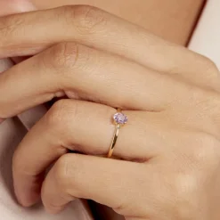 Bague Lily Or Jaune Amethyste-Histoire d'Or Online