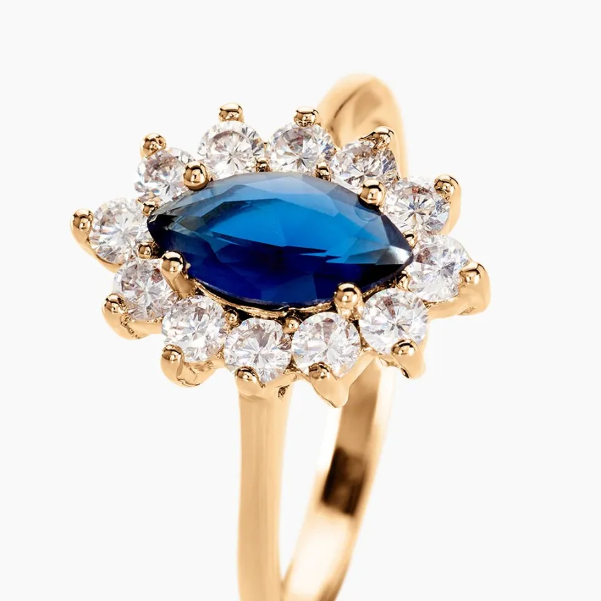 Bague Lisea Plaqué Or Jaune Verre Et Oxyde De Zirconium-Histoire d'Or