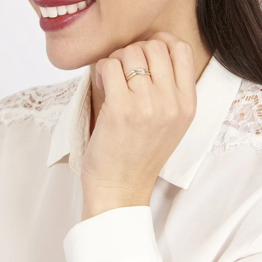 Bague Lisella Or Bicolore Diamant-Histoire d'Or
