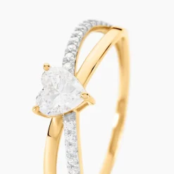 Bague Lonan Or Jaune Oxyde De Zirconium-Histoire d'Or