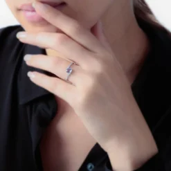 Bague Loriane Or Blanc Amethyste Et Oxyde De Zirconium-Histoire d'Or Sale