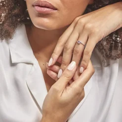 Histoire d'Or Bague Loriane Or Blanc Amethyste Et Oxyde De Zirconium