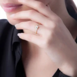 Bague Loriane Or Blanc Emeraude Et Diamant-Histoire d'Or Discount