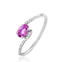 Bague Loriane Or Blanc Topaze Et Oxyde De Zirconium-Histoire d'Or Sale