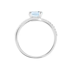 Histoire d'Or Bague Loriane Or Blanc Topaze Et Oxyde De Zirconium