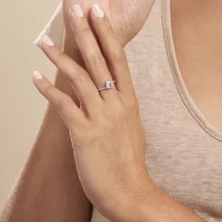 Histoire d'Or Bague Loriane Or Blanc Topaze Et Oxyde De Zirconium