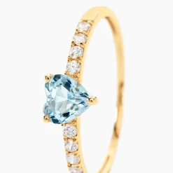 Bague Love Ring Or Jaune Topaze Oxyde De Zirconium-Histoire d'Or